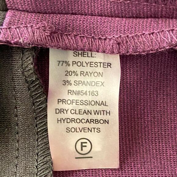 Calvin Klein A-Line Pleated Sleeveless Dress In Plum Women’s Size 16 - Picture 6 of 6